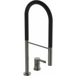 Ideal Standard Кухненски смесител с гъвкав чучур Ideal Standard Gusto 142 сиво - черен полупрофесионален (BD425A5)