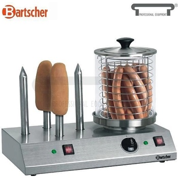 Bartscher Ohřívač párků Hot Dog nádoba a 4 trny 4 trny + nádoba - 0,96 kW / 230 V - 7,63 kg