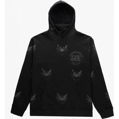 Diamond Hellbat Allover Print Hoodies Black
