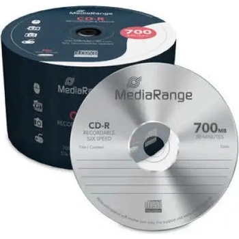 MediaRange CD-R 700MB I 80 мин, 52x скорост, 50 бр целофан (4260057128270)