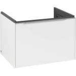 Villeroy & Boch Subway 3.0 - Шкафче за умивалник с LED осветление, 62x43x48 см, 1 чекмедже, Pure White/лъскав алуминий C575L0VF (C575L0VF)