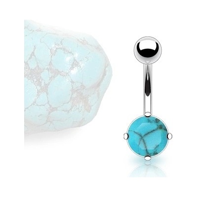 Šperky4U piercing do pupíku tyrkys WP01122