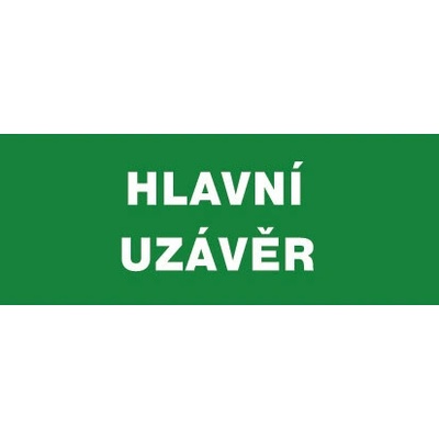 ČERVA Tabulka bezpečnostní - Hlavní uzávěr 9903003399999