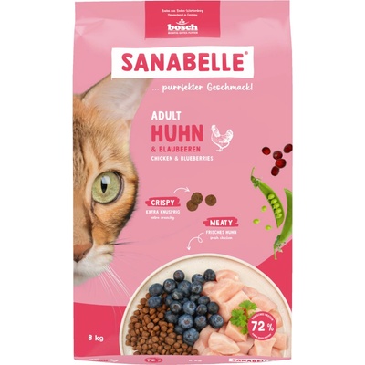 Sanabelle Adult s kuracím a čučoriedkami 8 kg