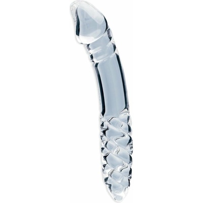 Clarity Celestial Desire obojstranné dildo z borosilikátového skla 20,5 x 3,8 cm