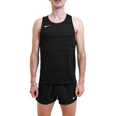 Nike Потник Nike men Stock Dry Miler Singlet Черен Velikost 3XL