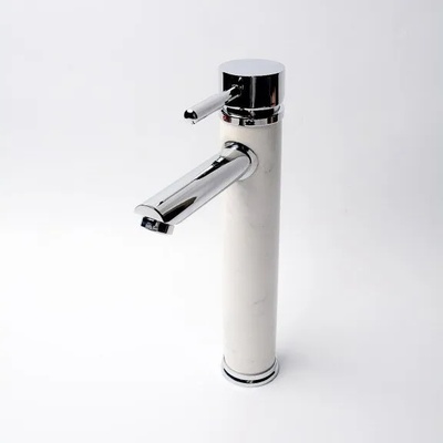 Стоящ смесител за умивалник icl 1458236c pietra di legno, месинг, хром + бял, 31см (1458236c)