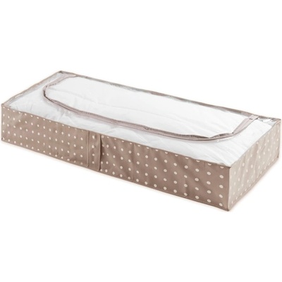 Compactor Nízký textilní úložný box Rivoli 107 x 46 x 15 cm hnědý