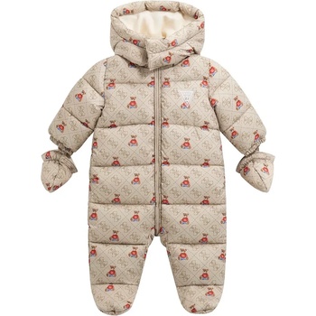 Guess Бежов космонавт за новородено момче Guess покрит с мечета