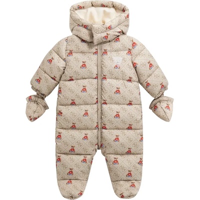 Guess Бежов космонавт за новородено момче Guess покрит с мечета