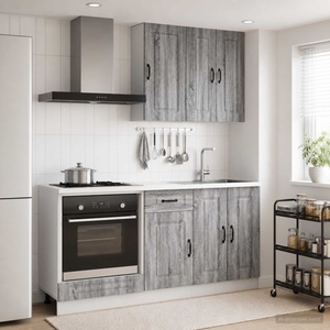 vidaXL Кухненски единица KALMAR 5 бр. Сив Сонома Инженерна дървесина (3438241)