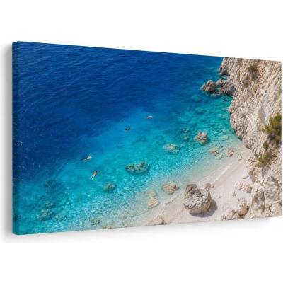 Obraz tyrkysová zátoka pod útesy - 120x80