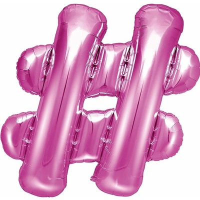 PartyDeco Foliový balón # 35cm dark pink