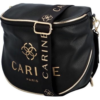 Carine dámska módna crossbody kabelka Nathalie čierna s veľkým logom