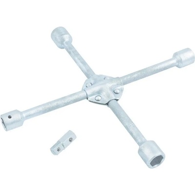 STELS Ключ за джанти, кръстат, 17 х 19 х 21 х 22 mm, усилен, с преходник 1/2" STELS