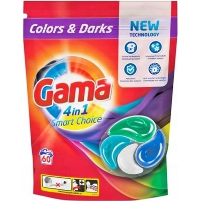 Gama Colors & Dar 4v1 Kapsle na praní barevného prádla 60 PD