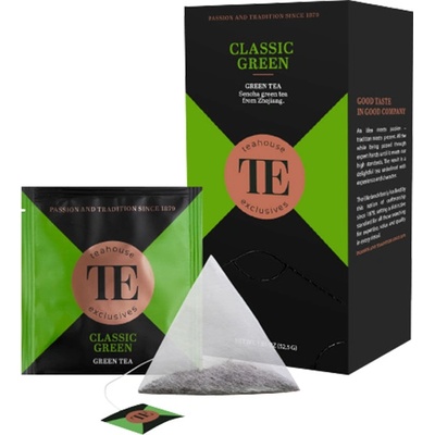 Teahouse Exclusives klasický zelený čaj 20 pyramidových sáčků