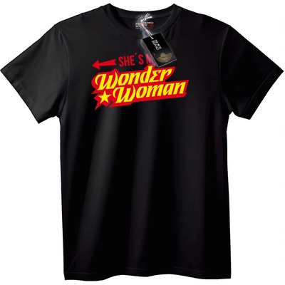 NOONEBRAND Тениска Тя е Моята Wonder Woman - 3XL, White