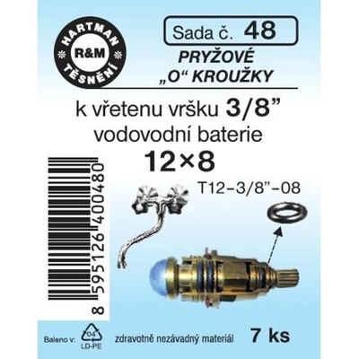 HARTMAN pryžové "O" kroužky k vřetenu vršku 3/8" vodovodní baterie, sada č.48