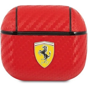 Ferrari Калъф Ferrari FESA3CARE On Track PU Carbon, за AirPods 3, червен (3666339009649)