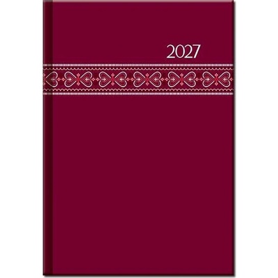 Folk A5 Týždenný 2027 červený