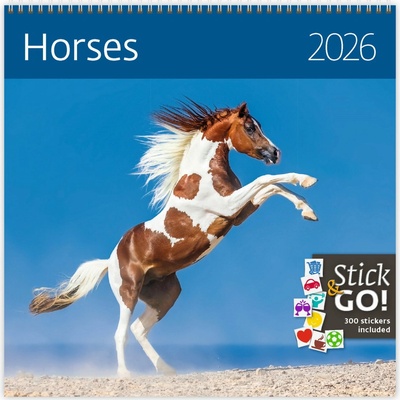 Nástěnný poznámkový Helma Horses 2026