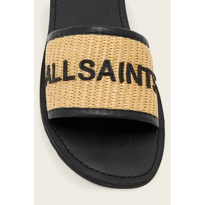 AllSaints сандали дамски от кожа Hoxton Slider (W121FE.NAT)