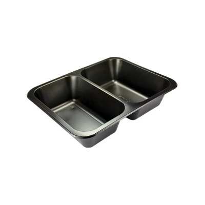 ECOFOL Plastová zatavovací miska LIGHT 2D černá PP 227x178x50 mm ideal pack® bal/50 ks