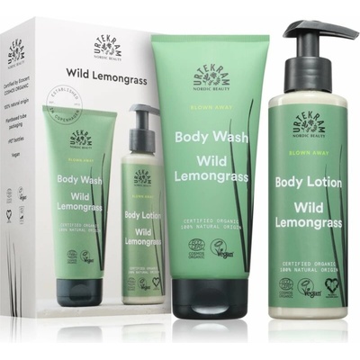Urtekram Wild Lemongrass tělové mléko 245 ml + Urtekram Wild Lemongrass sprchový gel 200 ml kosmetická sada