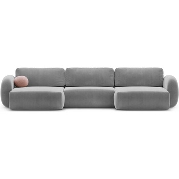 Cosmopolitan Design Тъмносив кадифен сгъваем/с място за съхранение ъглов диван (U форма) Tonale - Cosmopolitan Design (COS_UF_121_F1_TONALE6)