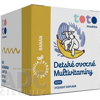 Toto Detské ovocné Multivitamíny banán 60 pastilok
