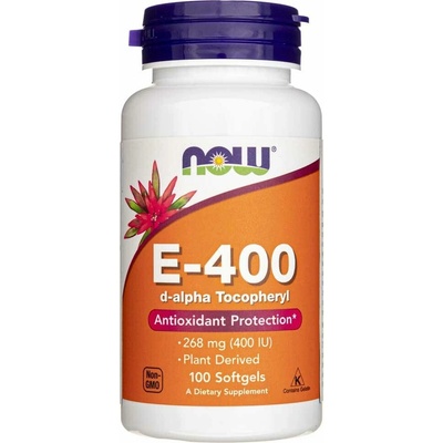 Now Foods Vitamín E-400 D-alfa-tokoferyl 100 mäkkých gélov