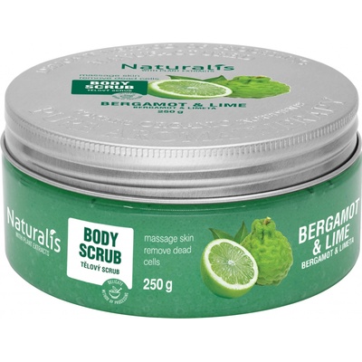 Naturalis cukrový tělový scrub bergamot a limeta 250 g – Zboží Dáma