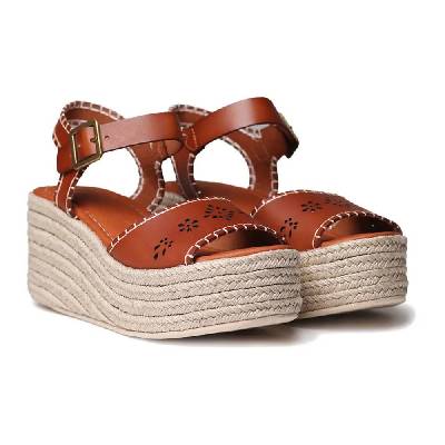 Сандали на платформа Toni pons Joana esparto wedge sandals - Brown / Orange (Leather)