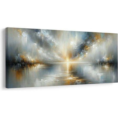 Obraz sluneční svit nad jezerem - 120x60