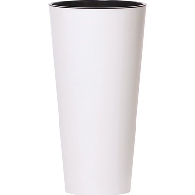 Květináč Prosperplast TUBUS SLIM bílý lesk 25 cm