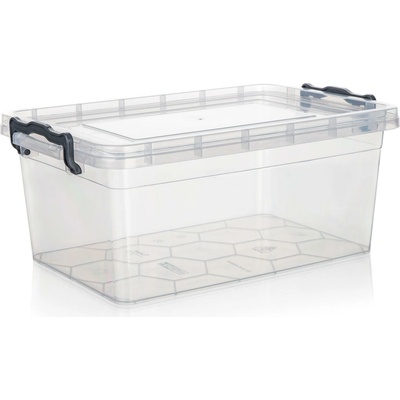 BRILANZ box úložný GEMA 9l, 36,5x24,5x15,5cm, víko, klip, PH ŠE/TRA