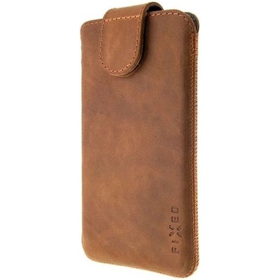 FIXED Вертикален кожен калъф Posh, размер 3XL, кафяв (FIXPOM-BRW-3XL)