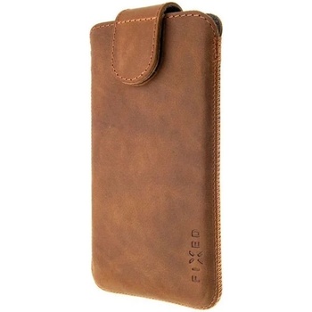 FIXED Вертикален кожен калъф Posh, размер 3XL, кафяв (FIXPOM-BRW-3XL)
