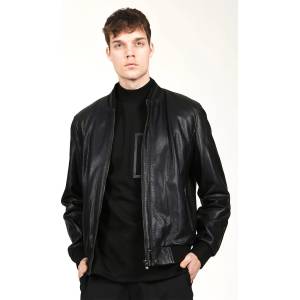 Jacket Club Мъжко яке от естествена кожа - Черно #319130 (319130_Черно)