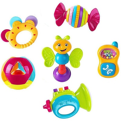 Hola Toys Комплект бебешки дрънкалки Hola Toys, 6 броя (110369)