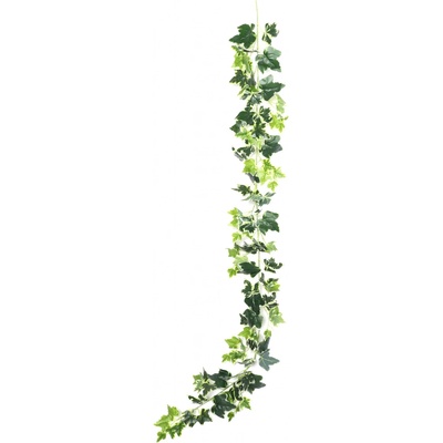 Umelá girlanda Brečtan bielo-zelená 190 cm