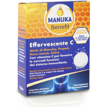 Optima Naturals Manuka Benefit Ефервесцентни таблетки C - 20 ефервесцентни таблетки
