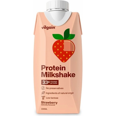 Vilgain Protein Milkshake jahoda 330 ml – Zboží Dáma