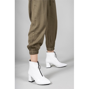 Riccon Дамски лачени боти 001237819 - Бели #326250 (326250_Бяло)