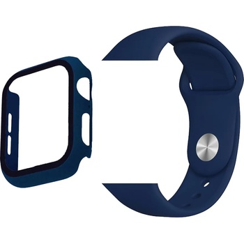 Trender Каишка и протектор Trender - Apple Watch, 44/45 mm, сини (TR-ASLTPU45DBL)