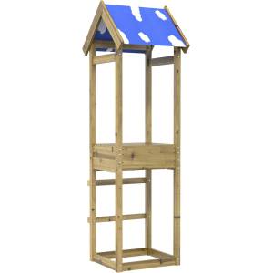 vidaXL Игрална кула Кафяво Масивна импрегнирана дървесина (3417171)