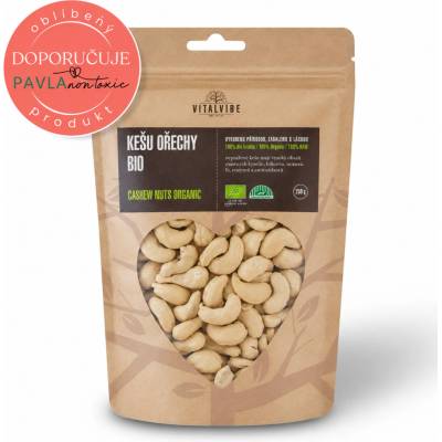Vitalvibe Kešu ořechy BIO nepražené 250 g