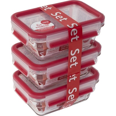 Emsa Clip Close Glas-Frischhaltedosen-Set 0,45 l