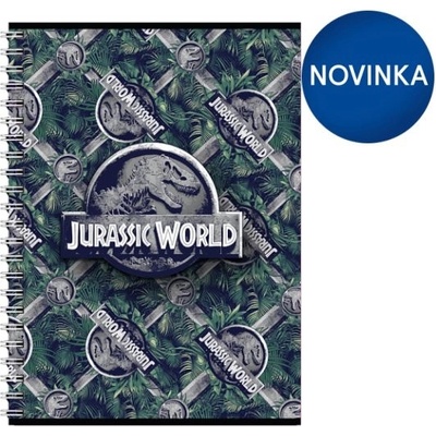 Jurassic World špirálový zošit A5 linajkový